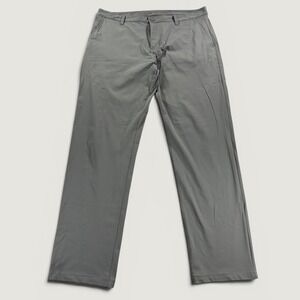 Rhone Commuter Pants Mens 34 Gray Straight Leg Performance Trousers RN141364